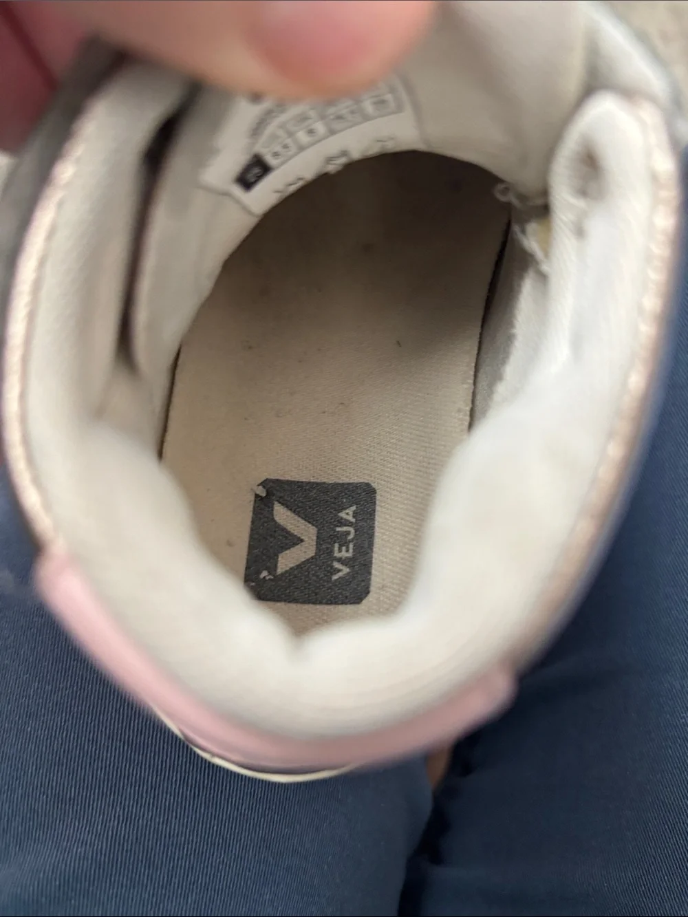 Veja Metallic Bronze Kids High-Top Sneakers with Pink Accent 8.5 toddler